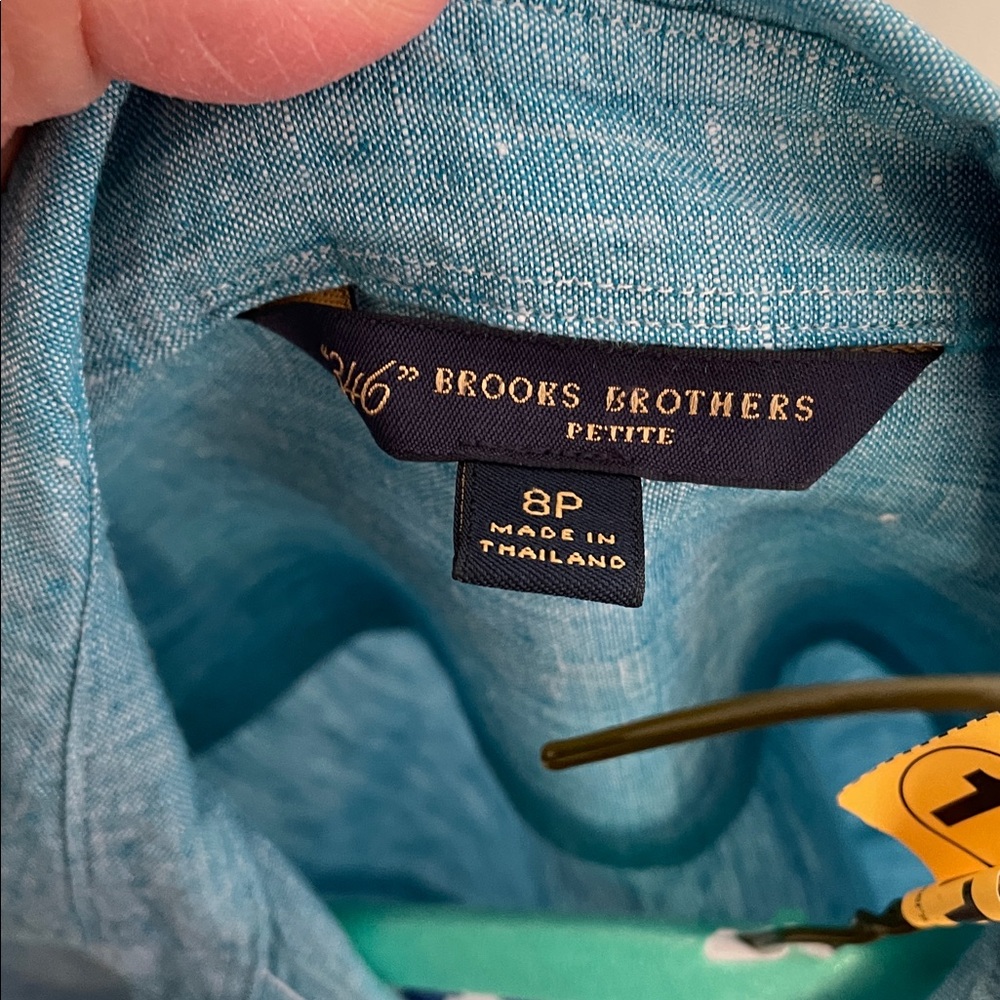 Women’s Brooks Brothers Teal Casual Button Down Shirt - Picture 4 of 8